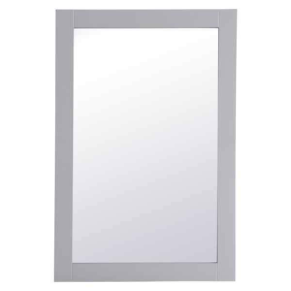 Elegant Decor Aqua Rectangle Vanity Mirror 24 Inch In Grey VM22436GR